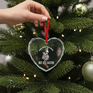 Funny Easter Bunny Skeleton Heart Crystal Glass Ornament Dead Inside But It Is Easter TS12 Print Your Wear