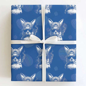 Funny Easter Bunny Smoking Meme Wrapping Paper Roll TS14 Royal Blue Print Your Wear