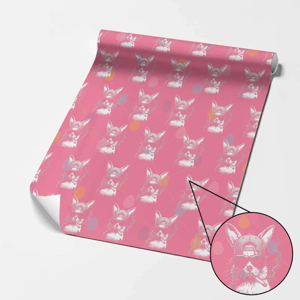 Funny Easter Bunny Smoking Meme Wrapping Paper Roll TS14 Pink Print Your Wear