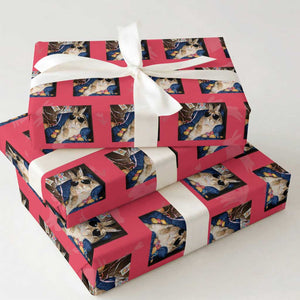 Funny Easter Bunny Sunglasses Graphic Wrapping Paper Roll TS14 Red Print Your Wear