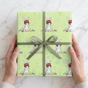 Funny Easter Bunny Wearing Hat American Wrapping Paper Roll TS14 Lime Print Your Wear
