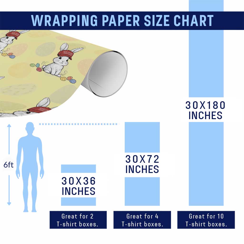 Funny Easter Bunny Wearing Hat American Wrapping Paper Roll TS14 Print Your Wear