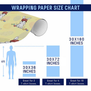 Funny Easter Bunny Wearing Hat American Wrapping Paper Roll TS14 Print Your Wear