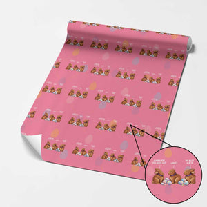 Funny Easter Bunny Wrapping Paper Roll Where Did You Guys Go Chocolate TS14 Pink Print Your Wear