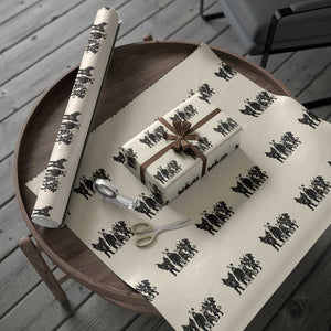 Funny Easter Cryptid Squad Wrapping Paper Roll Bigfoot Mothman Jersey Devil Chupacabra Gift TS12 Beige Print Your Wear