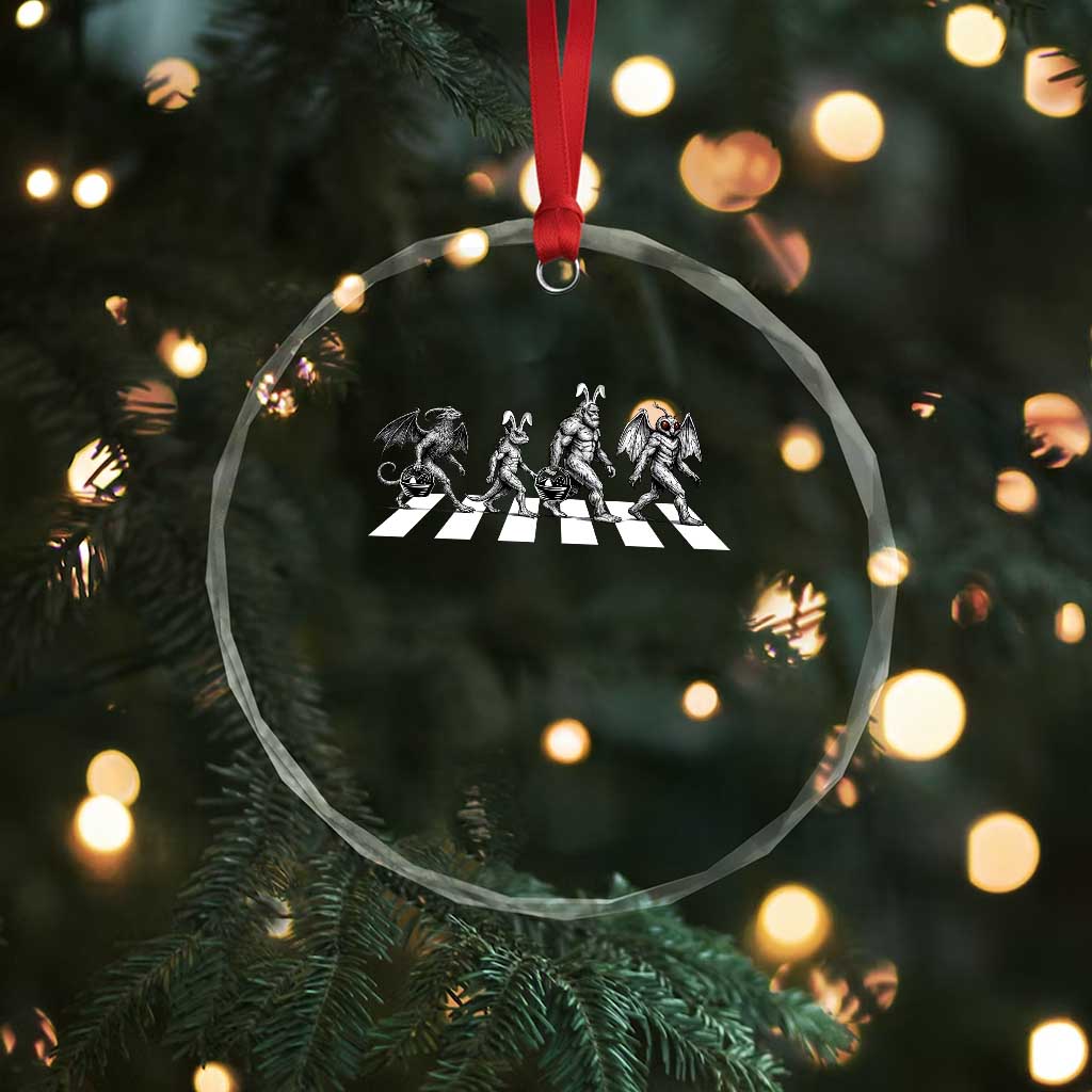 Funny Easter Cryptid Walk Crystal Glass Ornament Bigfoot Mothman Jersey Devil Chupacabra TS12 Print Your Wear