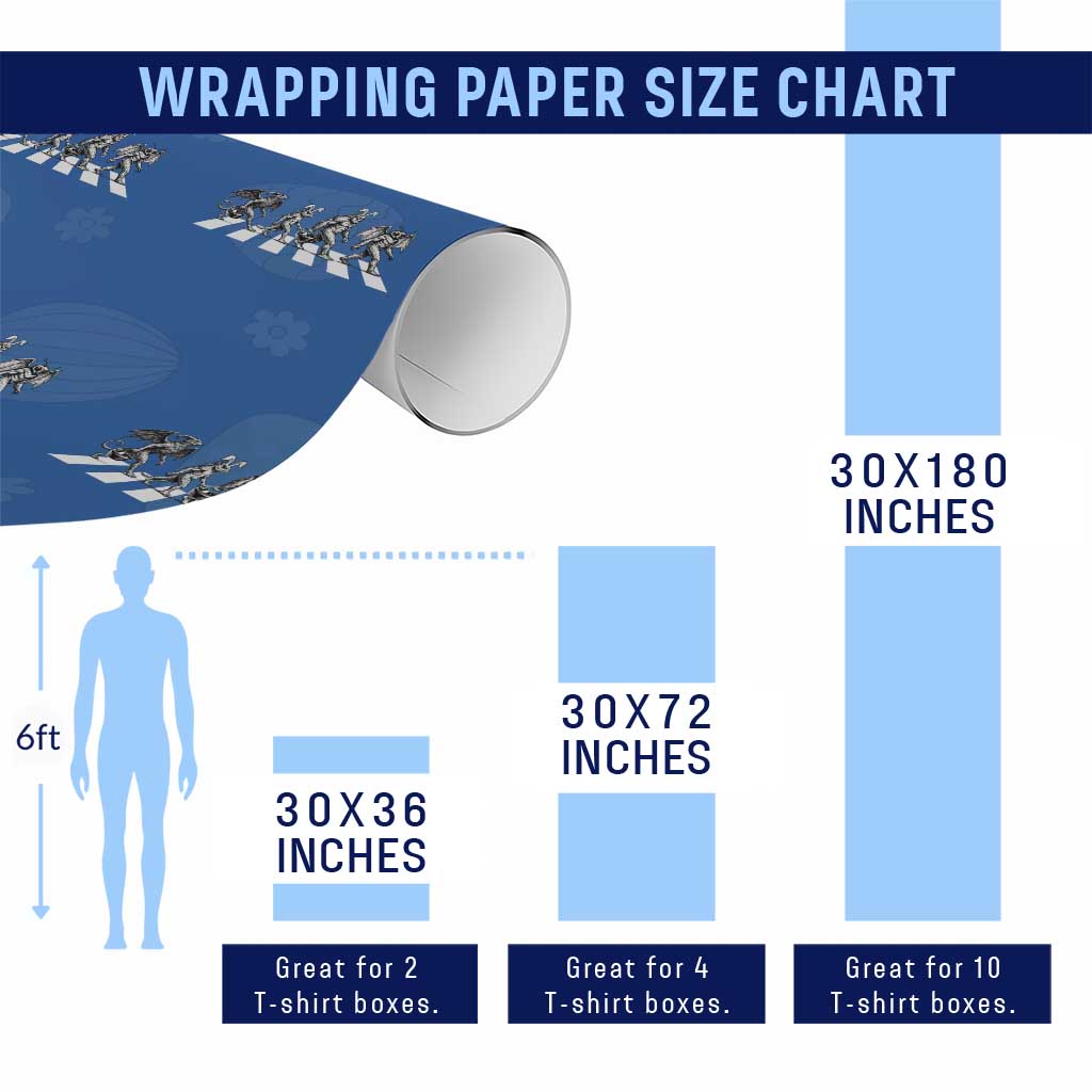 Funny Easter Cryptid Walk Wrapping Paper Roll Bigfoot Mothman Jersey Devil Chupacabra TS12 Print Your Wear