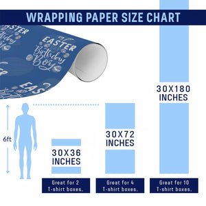Funny Easter Day Birthday Boy Wrapping Paper Roll Born On Easter Day Eggs TS11 Print Your Wear