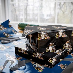 Funny Easter Day Bunny Miner Egg Video Game Wrapping Paper Roll TS11 Black Print Your Wear