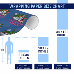 Funny Easter Day Cannabis Weed Wrapping Paper Roll Happy 420 Easter Bunny TS11 Print Your Wear