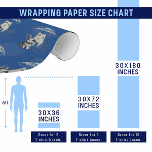 Funny Easter Day UFO Bunny Alien Eggs Wrapping Paper Roll TS11 Print Your Wear