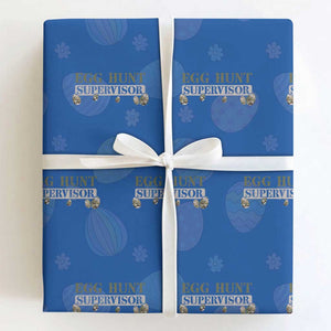 Funny Easter Egg Hunt Supervisor Wrapping Paper Roll Camouflage Camo Egg Hunting Easter Day TS11 Royal Blue Print Your Wear