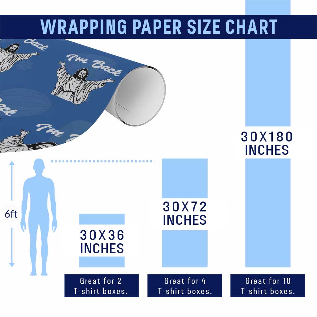 Funny Easter Jesus Meme Wrapping Paper Roll I'm Back TS14 Print Your Wear