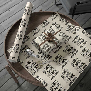 Funny Easter Jesus Wrapping Paper Roll Guess Who's Back Back Again TS14 Beige Print Your Wear