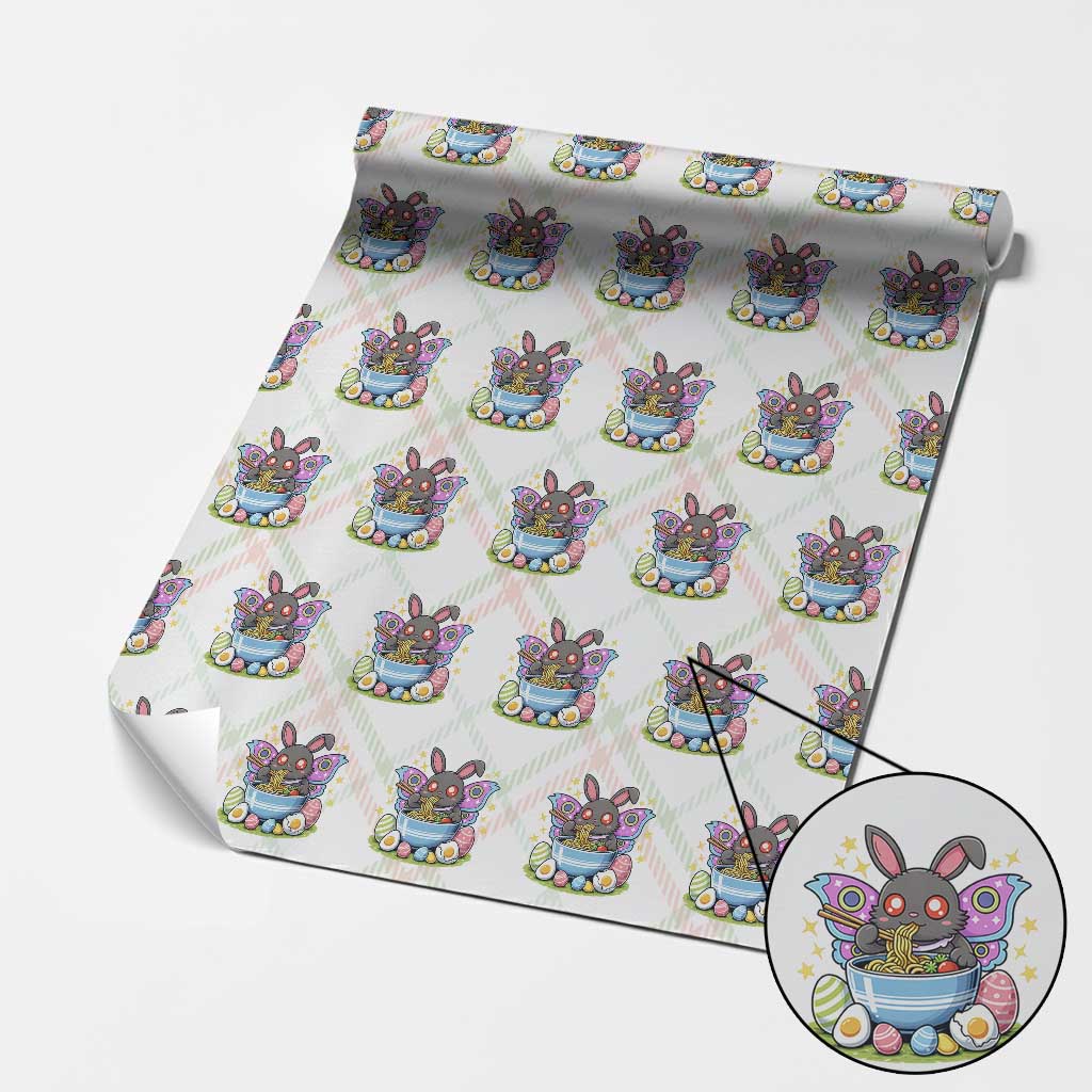 Funny Easter Mothman Eating Ramen Wrapping Paper Roll Cryptid Lover Gift TS12 Christmas Plaid Print Your Wear