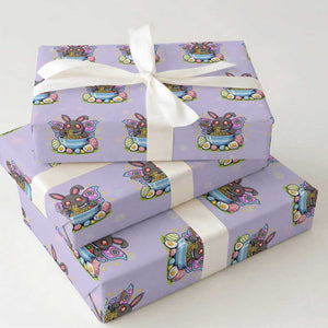 Funny Easter Mothman Eating Ramen Wrapping Paper Roll Cryptid Lover Gift TS12 Violet Print Your Wear