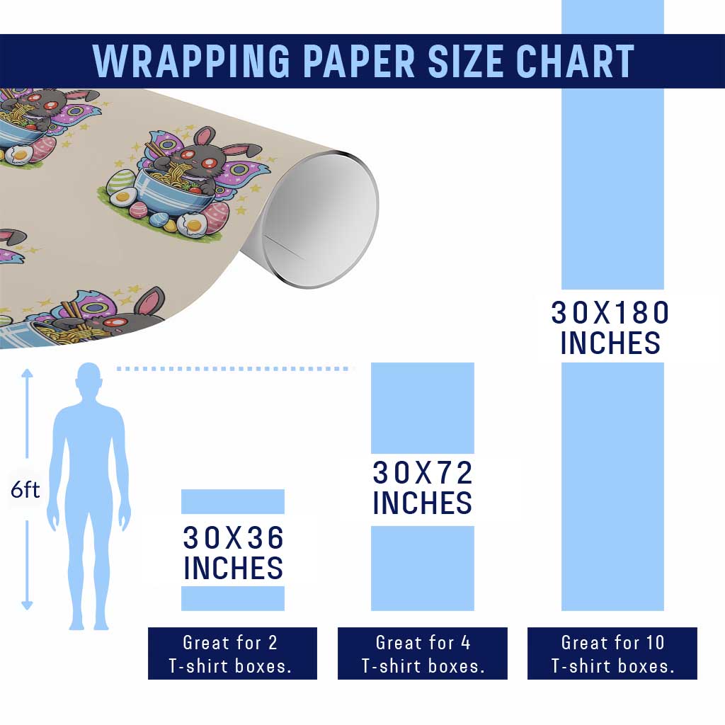 Funny Easter Mothman Eating Ramen Wrapping Paper Roll Cryptid Lover Gift TS12 Print Your Wear