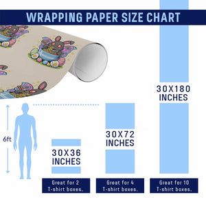 Funny Easter Mothman Eating Ramen Wrapping Paper Roll Cryptid Lover Gift TS12 Print Your Wear