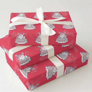 Funny Easter Unicorn Bunny Easter Eggs Wrapping Paper Roll TS11 Red Print Your Wear