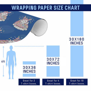 Funny Easter Unicorn Bunny Easter Eggs Wrapping Paper Roll TS11 Print Your Wear