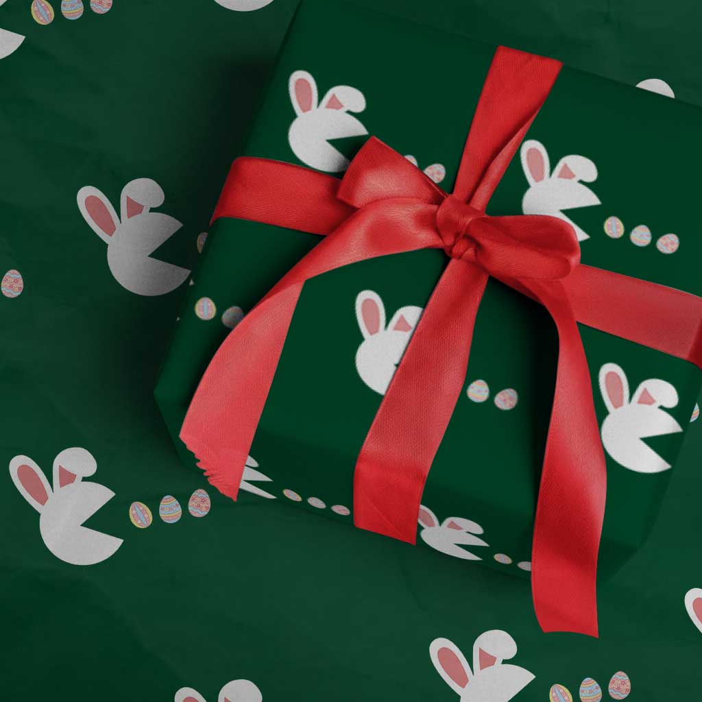 Funny Easter Wrapping Paper Roll Bunny Gamer Egg Hunter TS14 Green Print Your Wear