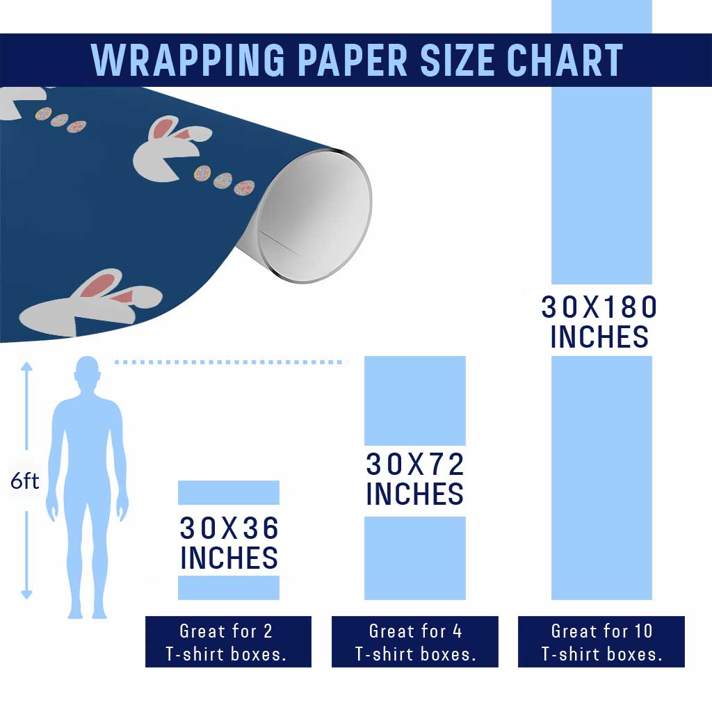 Funny Easter Wrapping Paper Roll Bunny Gamer Egg Hunter TS14 Print Your Wear