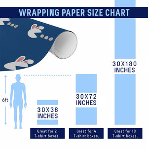 Funny Easter Wrapping Paper Roll Bunny Gamer Egg Hunter TS14 Print Your Wear