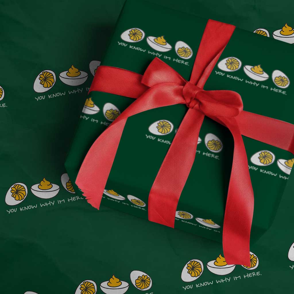 Funny Easter Wrapping Paper Roll You Know Why Im Here TS10 Green Print Your Wear