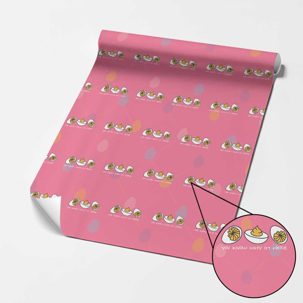 Funny Easter Wrapping Paper Roll You Know Why Im Here TS10 Pink Print Your Wear