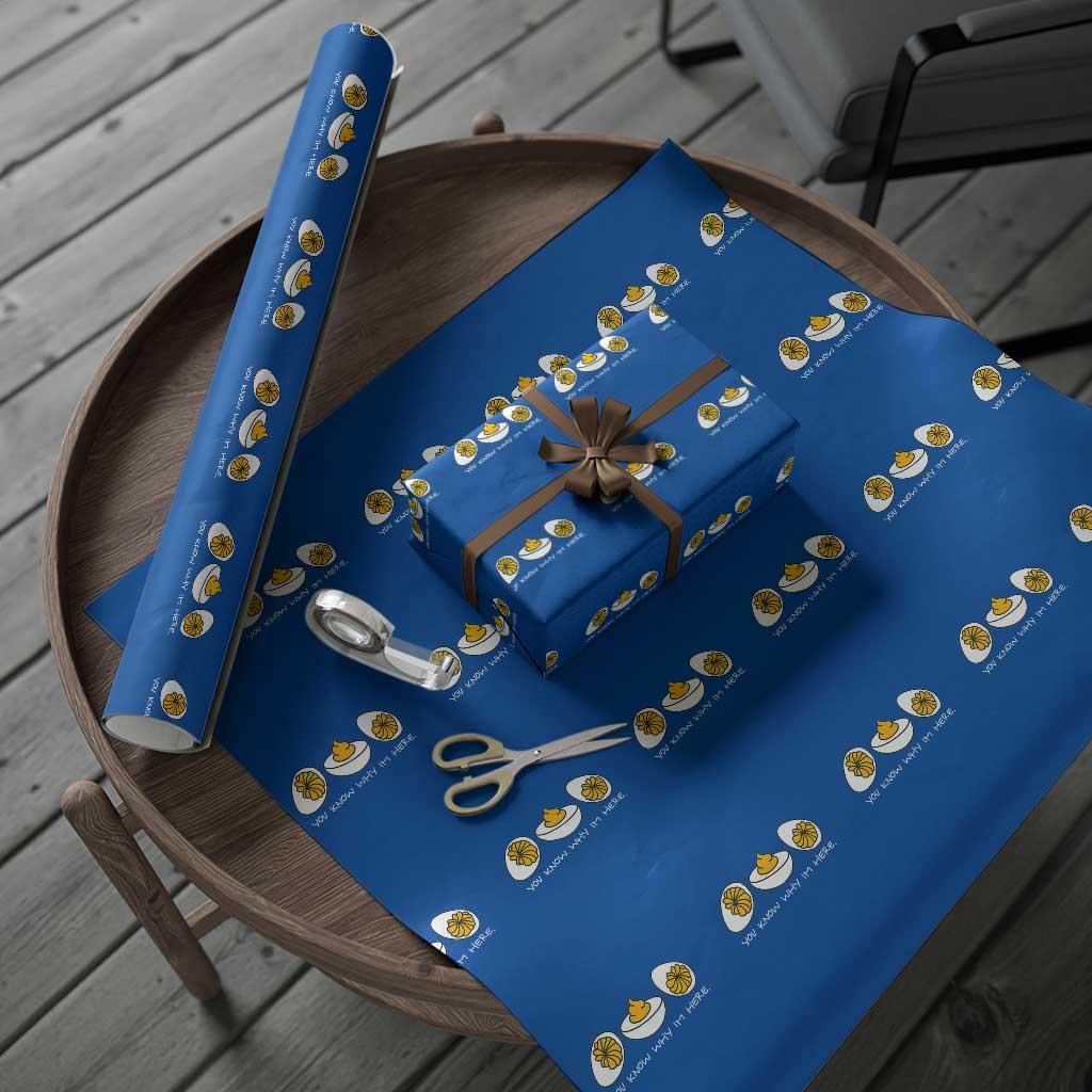 Funny Easter Wrapping Paper Roll You Know Why Im Here TS10 Blue Print Your Wear