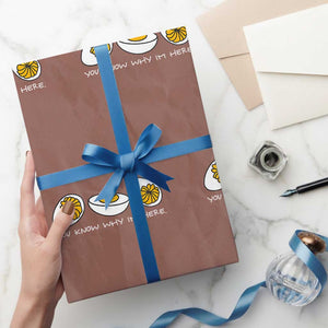 Funny Easter Wrapping Paper Roll You Know Why Im Here TS10 Mocha Print Your Wear