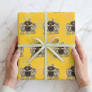 Funny Egg Hunter Wrapping Paper Roll On The Hunt Camo Easter Labrador Dog TS11 Yellow Print Your Wear