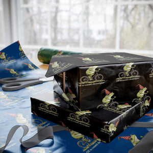 Funny Frog St Patricks Day Wrapping Paper Roll Off To Commit Shenanigans Four Leaf Clover TS11 Black Print Your Wear