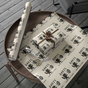 Funny Grumpy Cat Dart Player Wrapping Paper Roll Because Murder Is Wrong Pub Game Gift TS12 Beige Print Your Wear