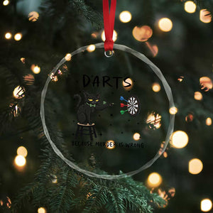 Funny Grumpy Cat Darts Crystal Glass Ornament Because Murder Is Wrong TS12 Print Your Wear