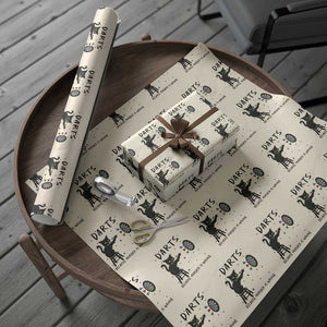Funny Grumpy Cat Darts Wrapping Paper Roll Because Murder Is Wrong TS12 Beige Print Your Wear