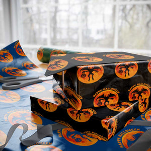 Funny Halloween Mothman Cryptid Creatures Wrapping Paper Roll TS11 Black Print Your Wear