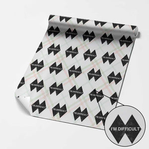 Funny I Am Difficult Double Black Diamond Ski Snowboard Wrapping Paper Roll TS11 Christmas Plaid Print Your Wear