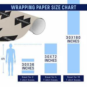 Funny I Am Difficult Double Black Diamond Ski Snowboard Wrapping Paper Roll TS11 Print Your Wear