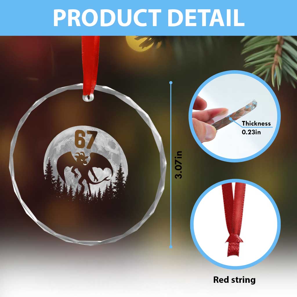 Funny Jersey Devil 67 Moon Night Stroll Crystal Glass Ornament TS11 Print Your Wear