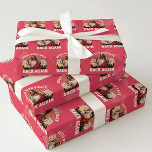 Funny Jesus Easter Wrapping Paper Roll Guess Who's Back? Back Again Easter TS14 Red Print Your Wear