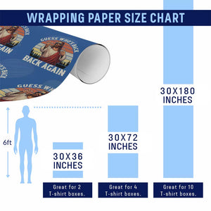 Funny Jesus Easter Wrapping Paper Roll Guess Who's Back? Back Again Easter TS14 Print Your Wear