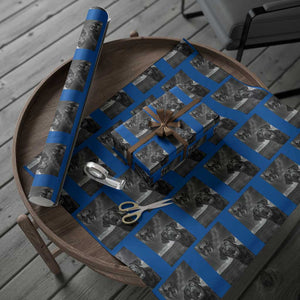 Funny Labrador Selfie With Mothman Wrapping Paper Roll Cryptid Gift TS12 Blue Print Your Wear