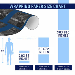 Funny Labrador Selfie With Mothman Wrapping Paper Roll Cryptid Gift TS12 Print Your Wear