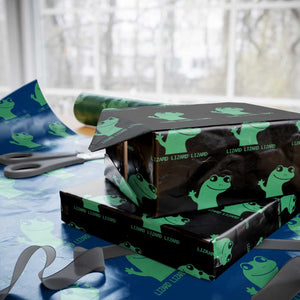 Funny Lizard Lizard Lizard Wrapping Paper Roll Weirdcore Gecko Reptile Meme TS02 Black Print Your Wear