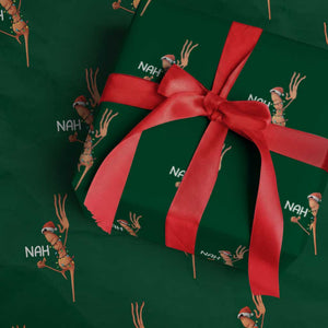 Funny Marcus The Worm Christmas Nah Wrapping Paper Roll TS11 Green Print Your Wear