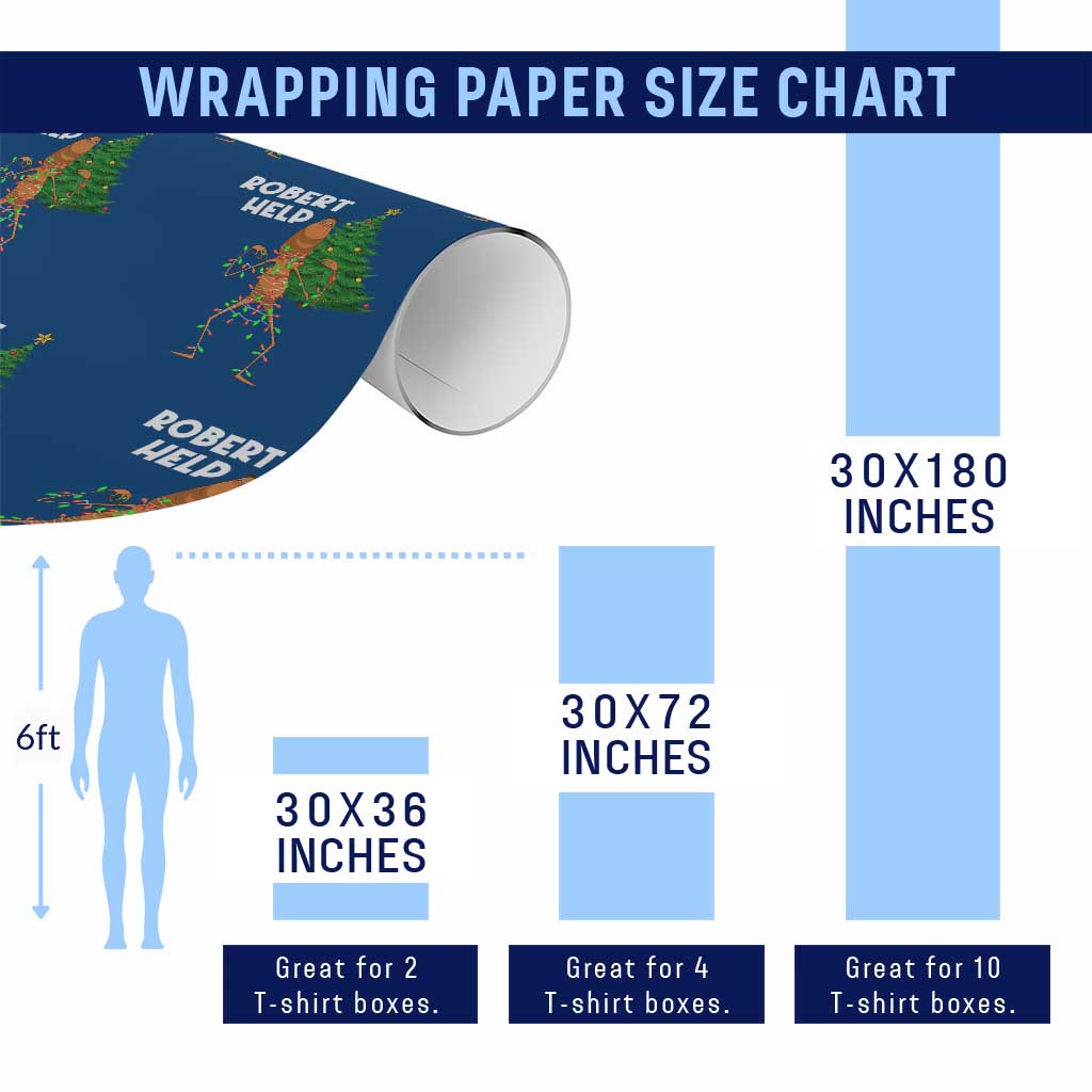 Funny Marcus The Worm Christmas Wrapping Paper Roll Robert Help Xmas Tree TS11 Print Your Wear