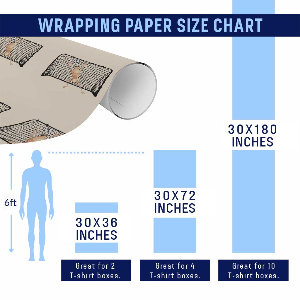 Funny Marcus The Worm Soccer Goalkeeper Gift Wrapping Paper Roll TS12 Print Your Wear