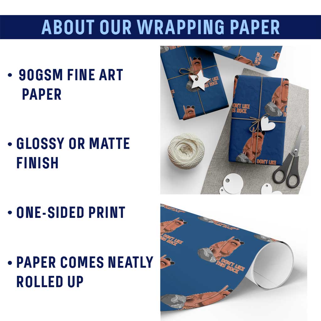 Funny Marcus The Worm Wrapping Paper Roll I Dont Like This Rock Meme TS11 Print Your Wear