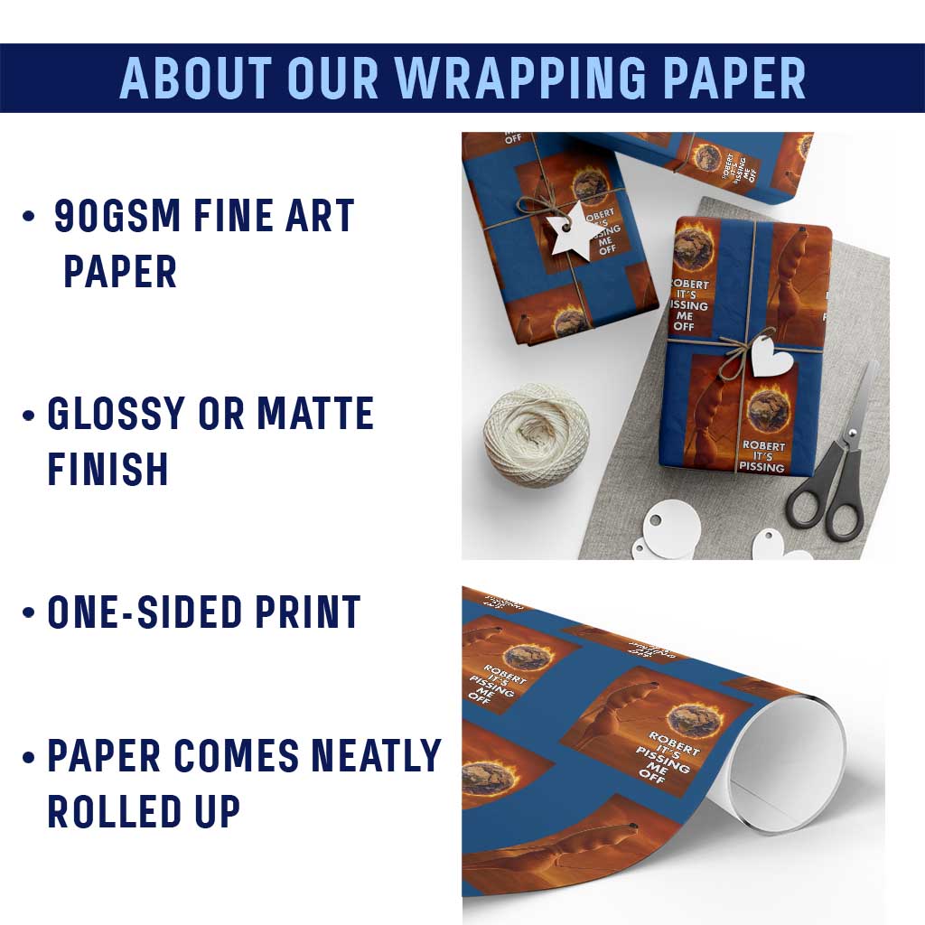 Funny Marcus Wrapping Paper Roll Robert Its Pissing Me Off Worm Meme TS11 Print Your Wear